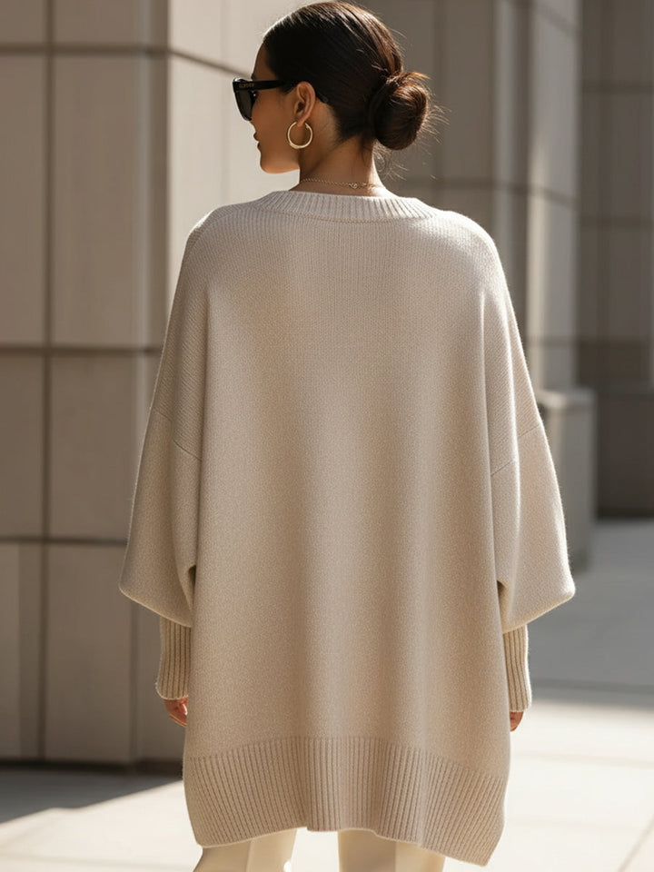 Oversized Knit Poncho Sweater