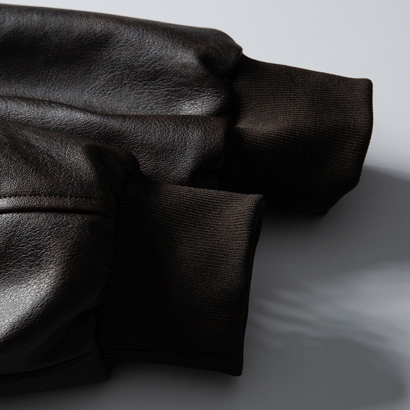 Leather Retro Loose-fitting Lapel Jacket