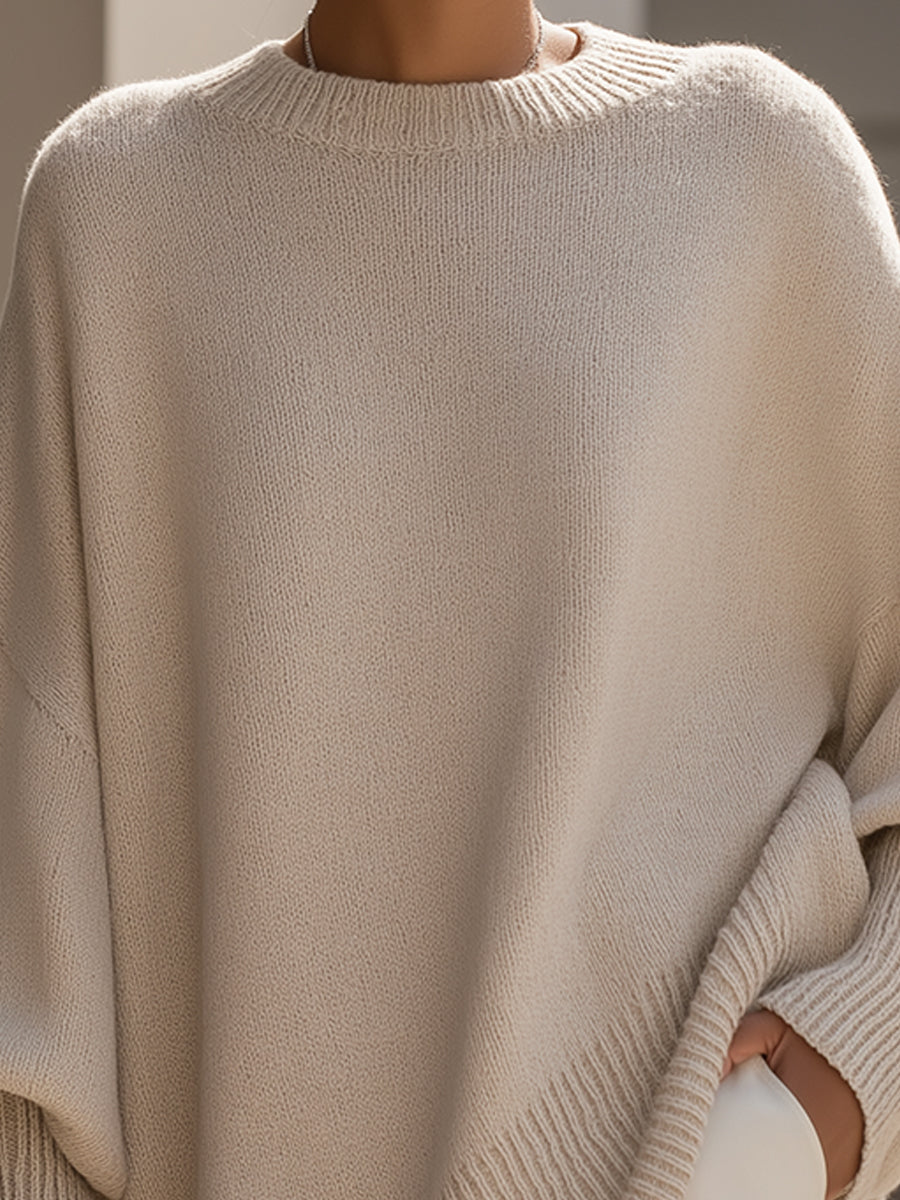 Oversized Knit Poncho Sweater