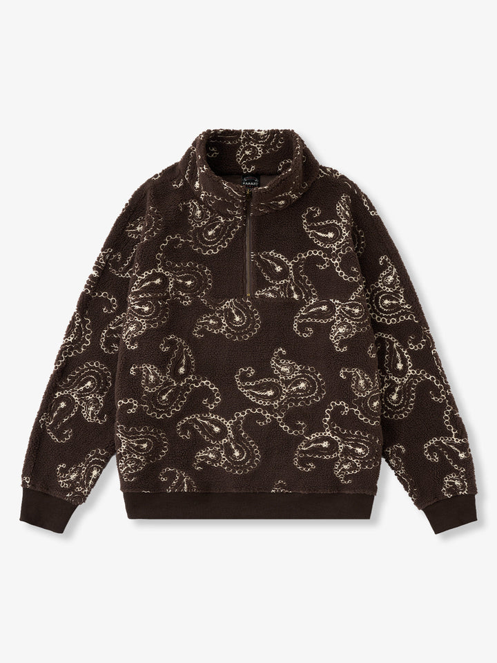 [Pre-order] Heritage Paisley Sherpa Half-Zip Pullover