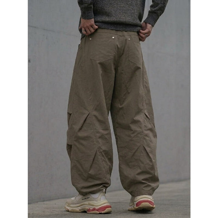 Loose Wide-leg Curved Leg Casual Trousers