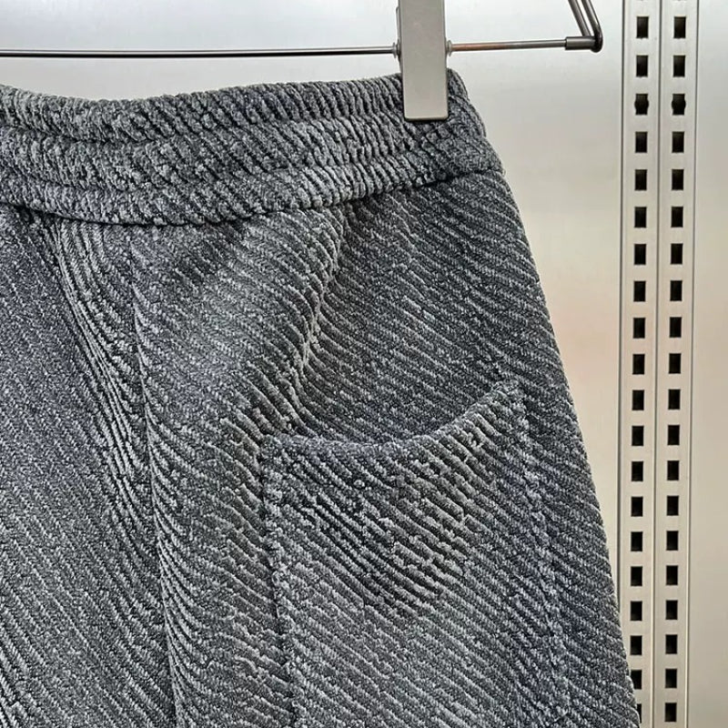 Retro Casual Chenille Wide-leg Pants
