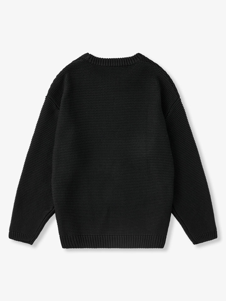 Heavyweight Pearl-Knit Crewneck Sweater