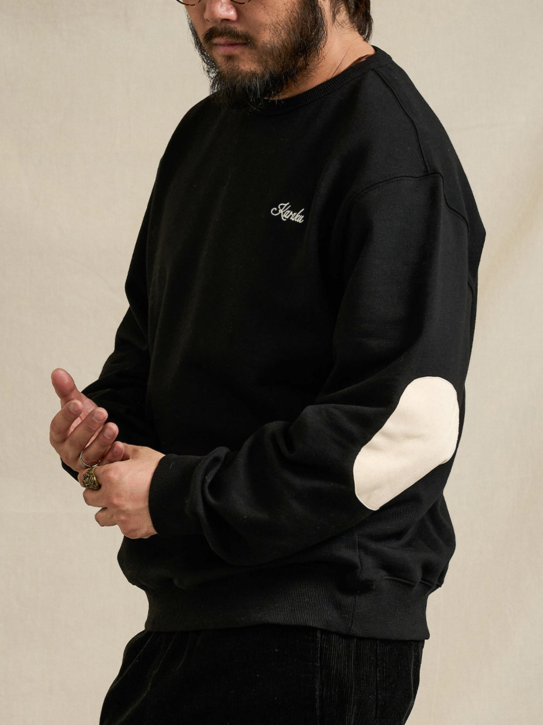 “Pirate Captain Cat” Elbow-Patch Pullover Sweatshirt