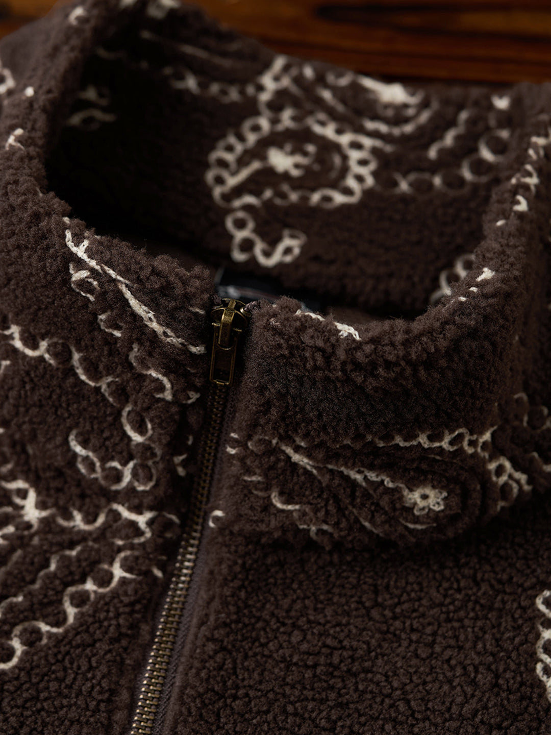 [Pre-order] Heritage Paisley Sherpa Half-Zip Pullover