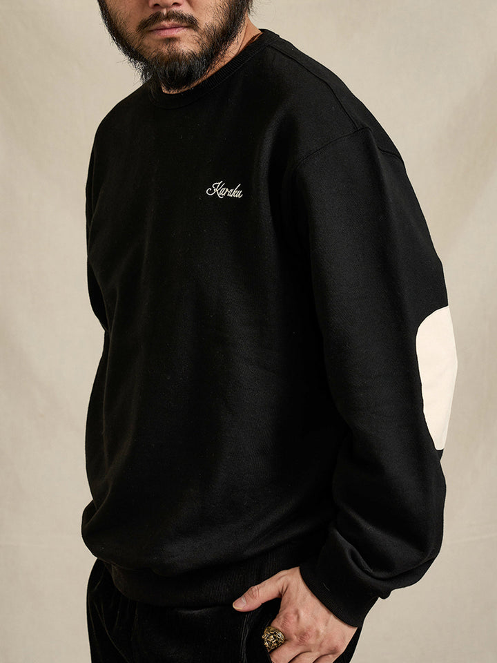 “Pirate Captain Cat” Elbow-Patch Pullover Sweatshirt