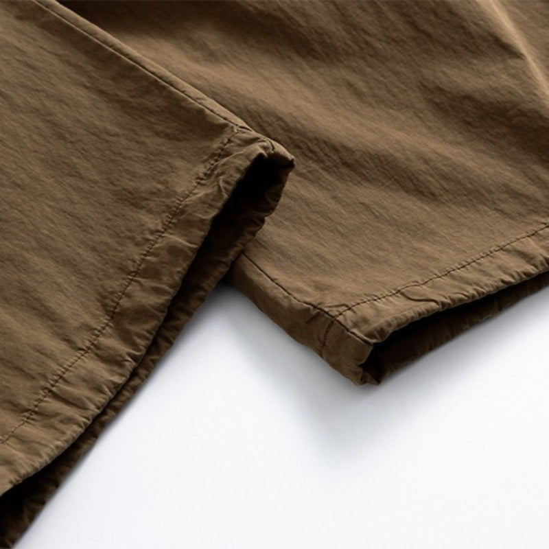 Japanese Loose Multi-pocket Straight-leg Cuffed Cargo Pants