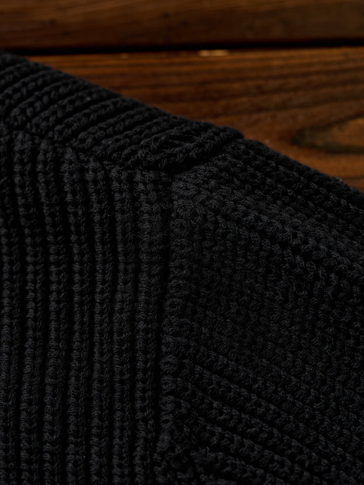 "STAY TRUE" Color-Block Layered Knit Sweater