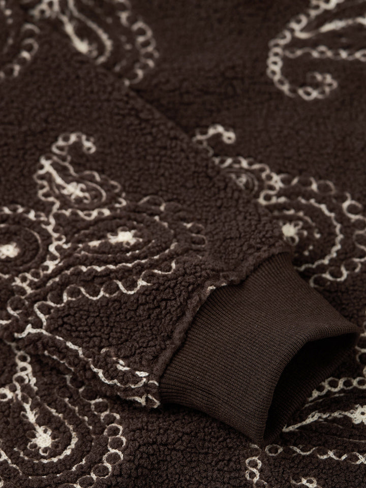 [Pre-order] Heritage Paisley Sherpa Half-Zip Pullover