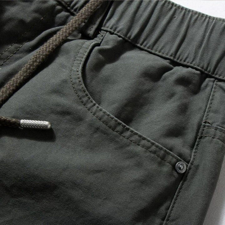 Casual Wide-Leg Cotton Workwear Trousers