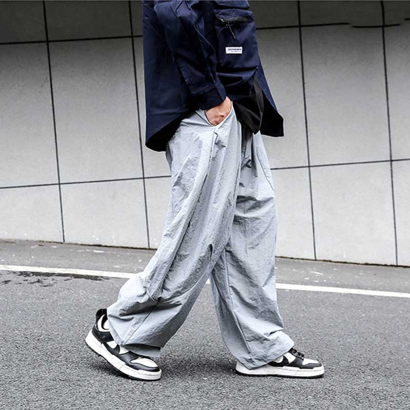 Retro Quick-drying Pleated Outdoor Trousers