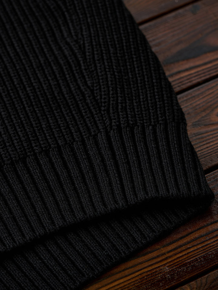"STAY TRUE" Color-Block Layered Knit Sweater