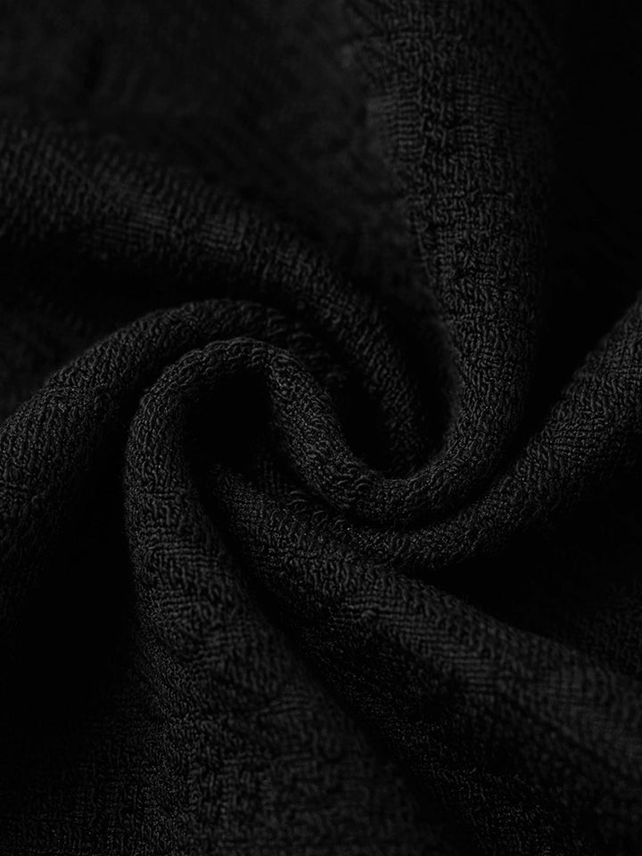 [Pre-Order] Ethnic Jacquard Half-Button Pullover Sweatshirt with Contrast Collar