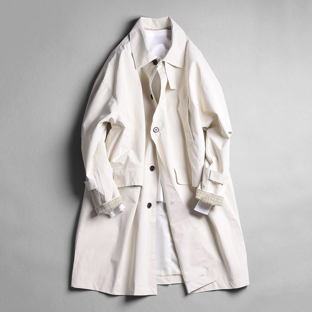 Mid-Length Lapel Loose Fit Casual Silhouette Trench Coat