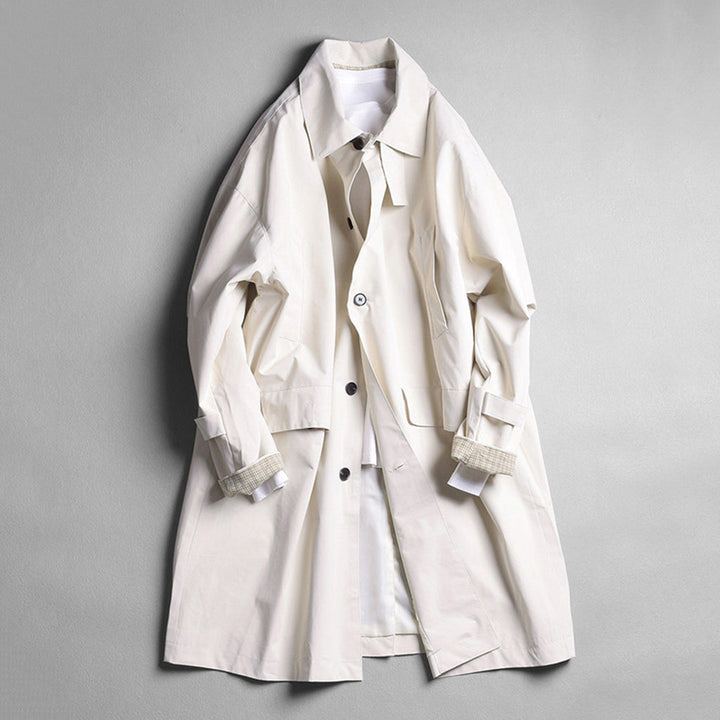 Mid-Length Lapel Loose Fit Casual Silhouette Trench Coat