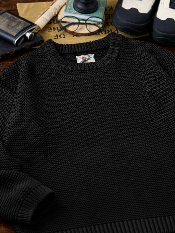 Heavyweight Pearl-Knit Crewneck Sweater
