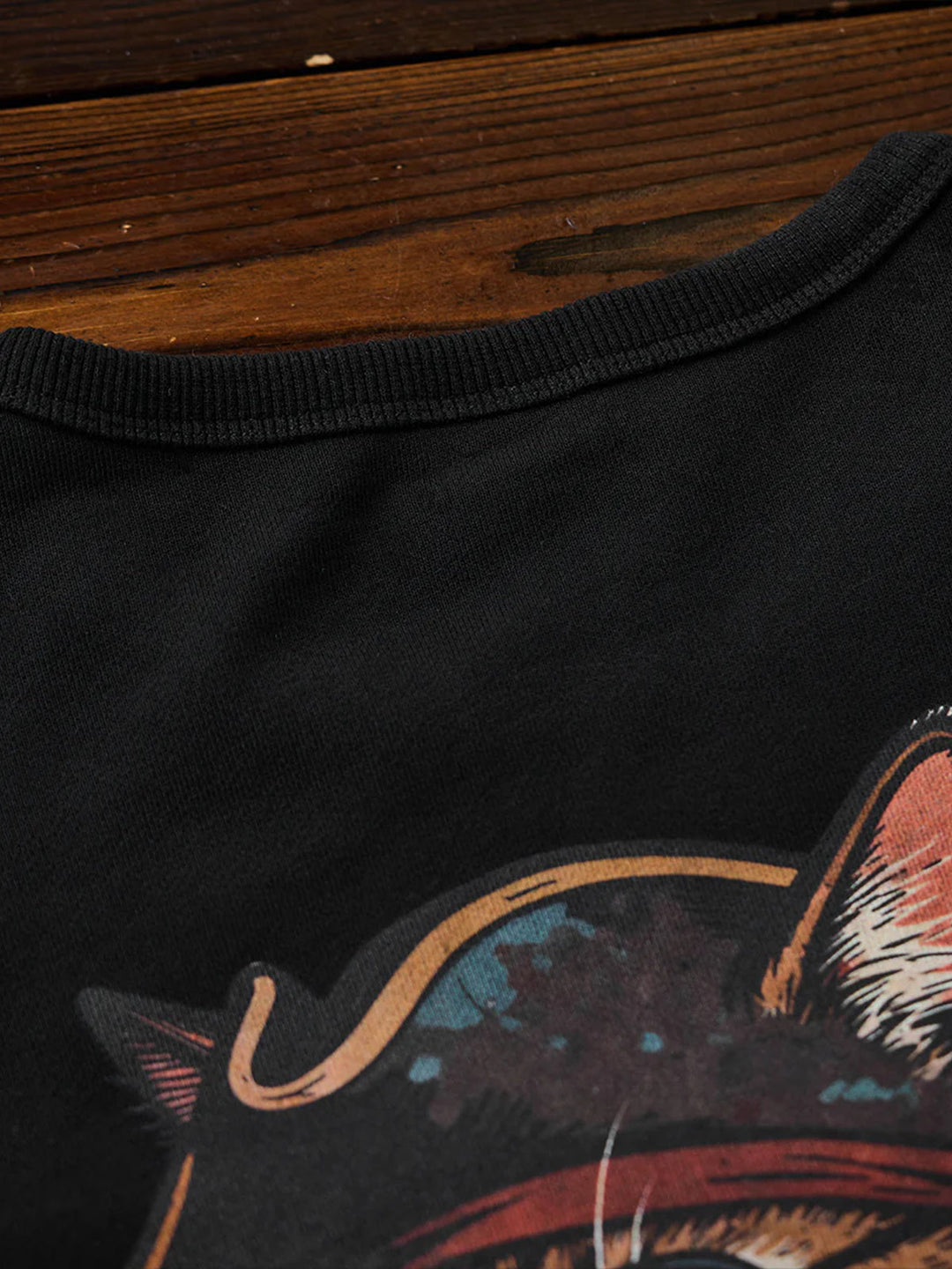 “Pirate Captain Cat” Elbow-Patch Pullover Sweatshirt