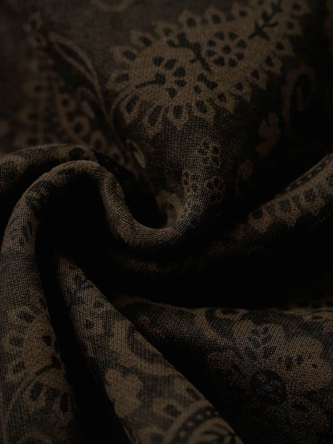 Washed Paisley All-Over Half-Button Sweatshirt