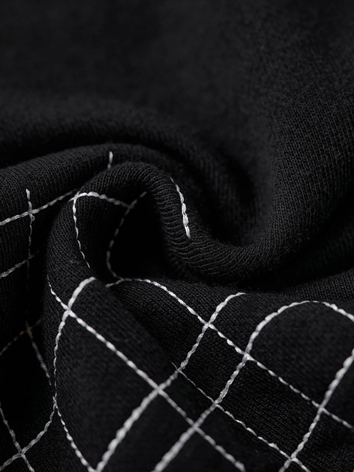 “Scratching Cat” Sashiko Embroidered Sweatshirt