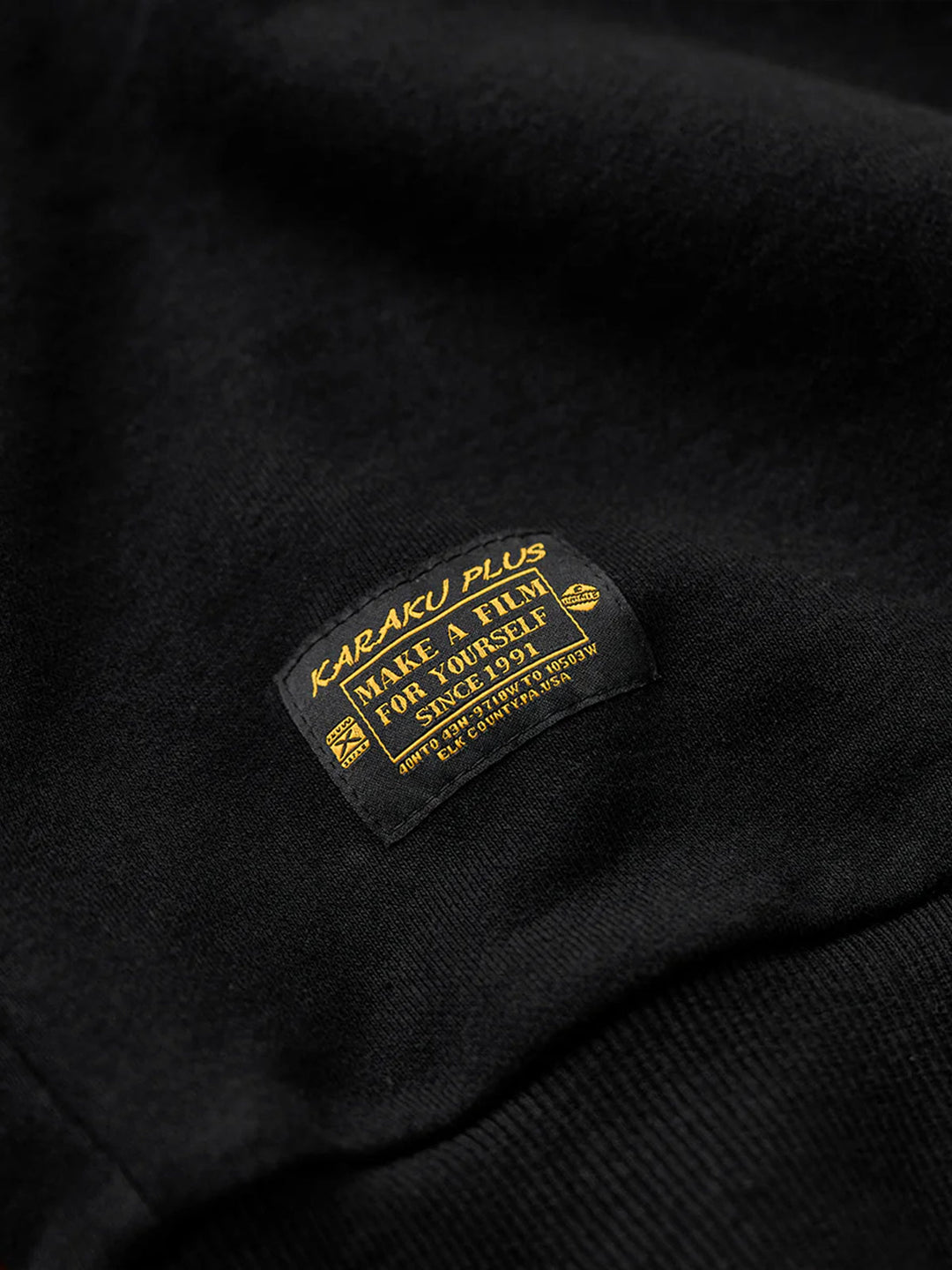 Paisley Pattern Denim Panel &amp; Zip Crewneck Pullover Sweatshirt