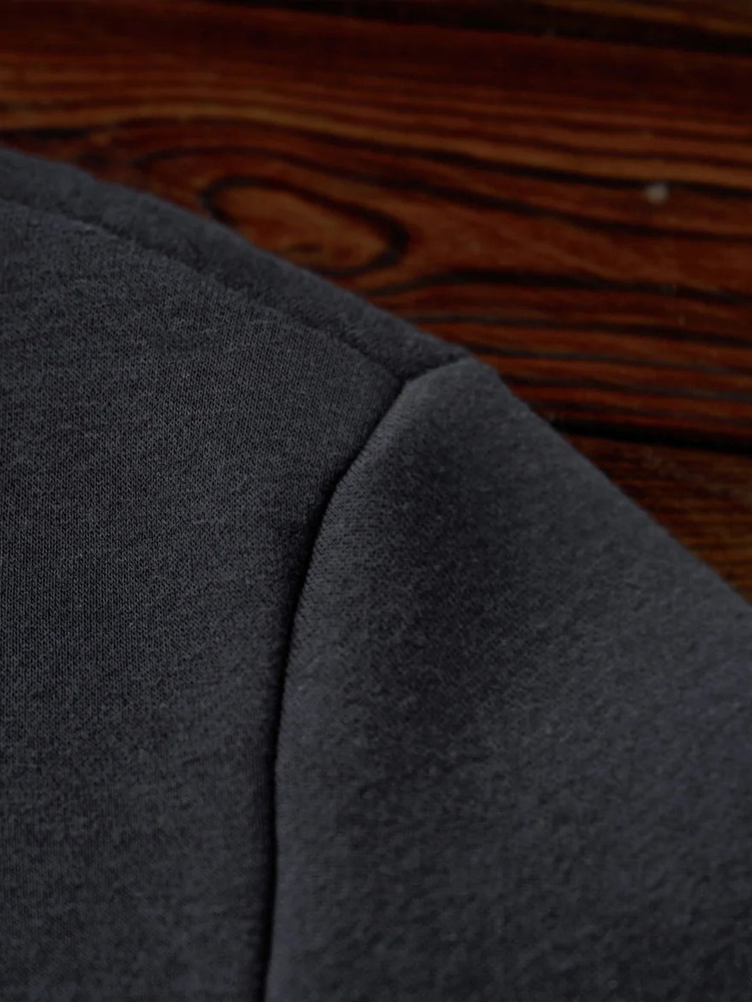 Pullover hoodie with brushed lining and contrast elbow patches