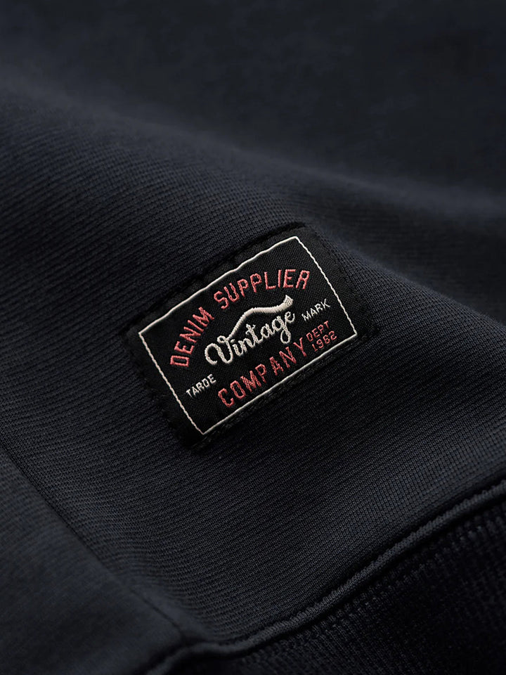 Air Layer Sweatshirt with Antique Bronze Half-Zip