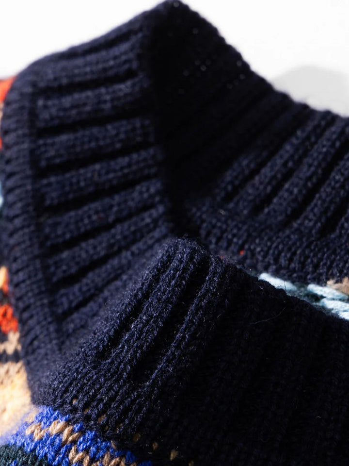 Wool-Blend Fair Isle Jacquard Knit Sweater