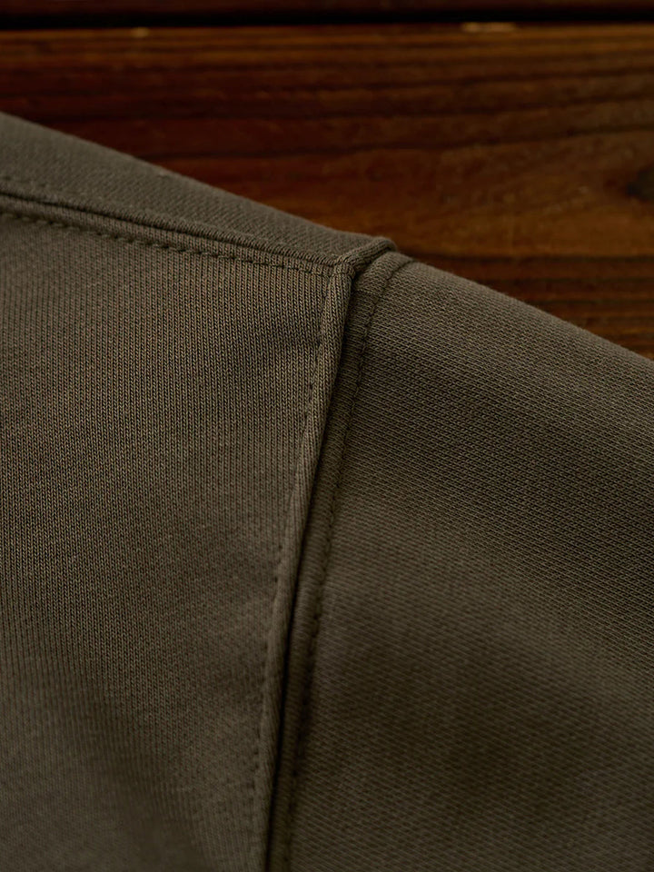 400g Heavyweight One-Button Polo-Collar Sweatshirt