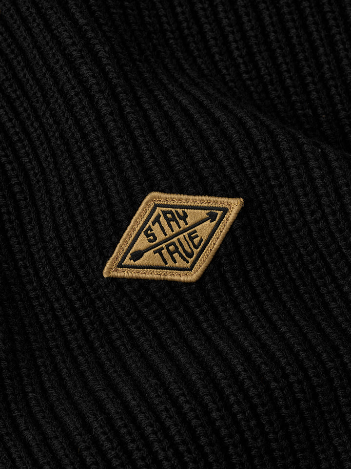 "STAY TRUE" Color-Block Layered Knit Sweater