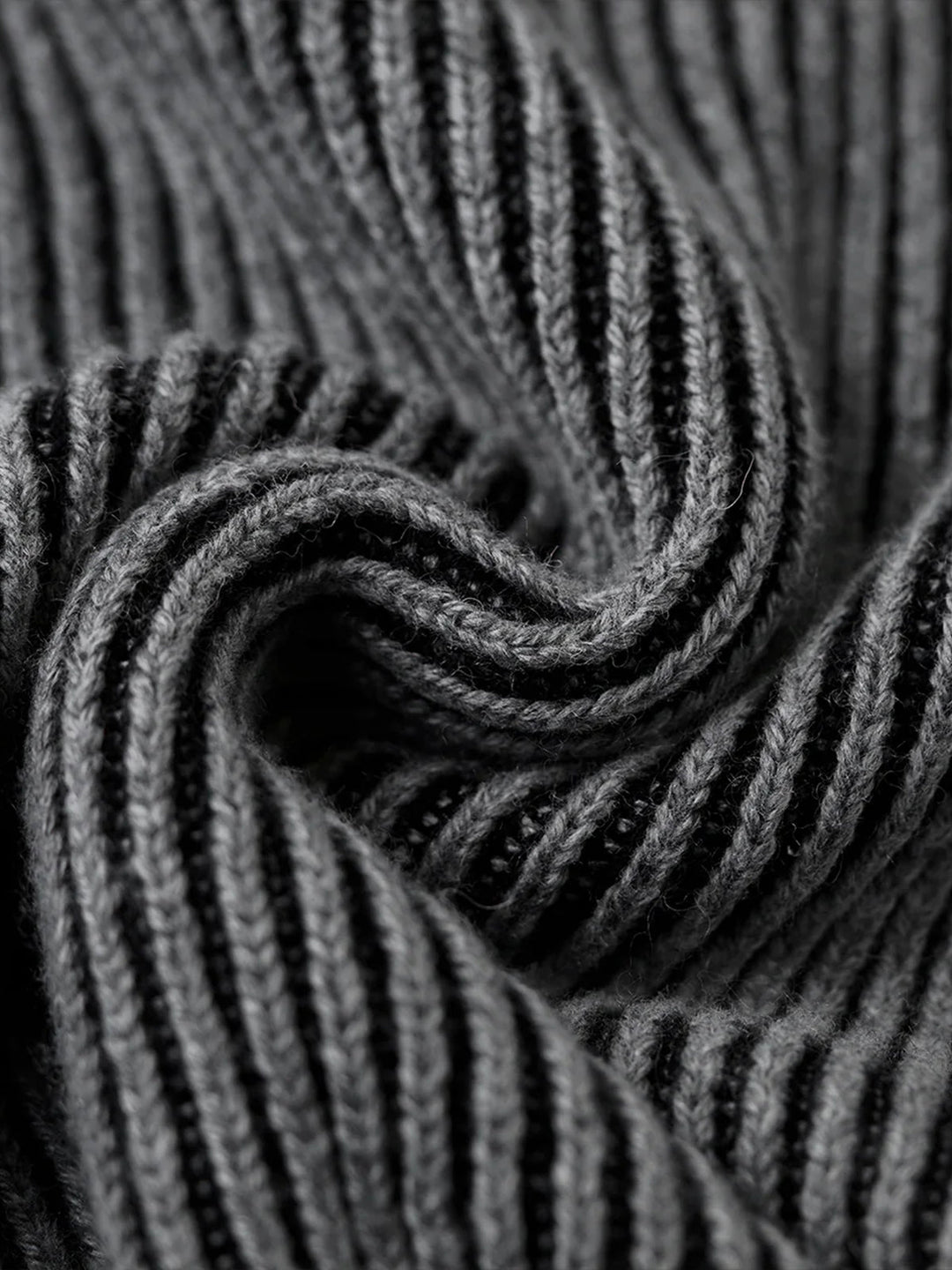 Wool-Blend Ribbed Knit Sweater