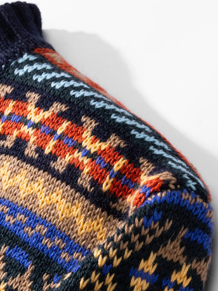 Wool-Blend Fair Isle Jacquard Knit Sweater