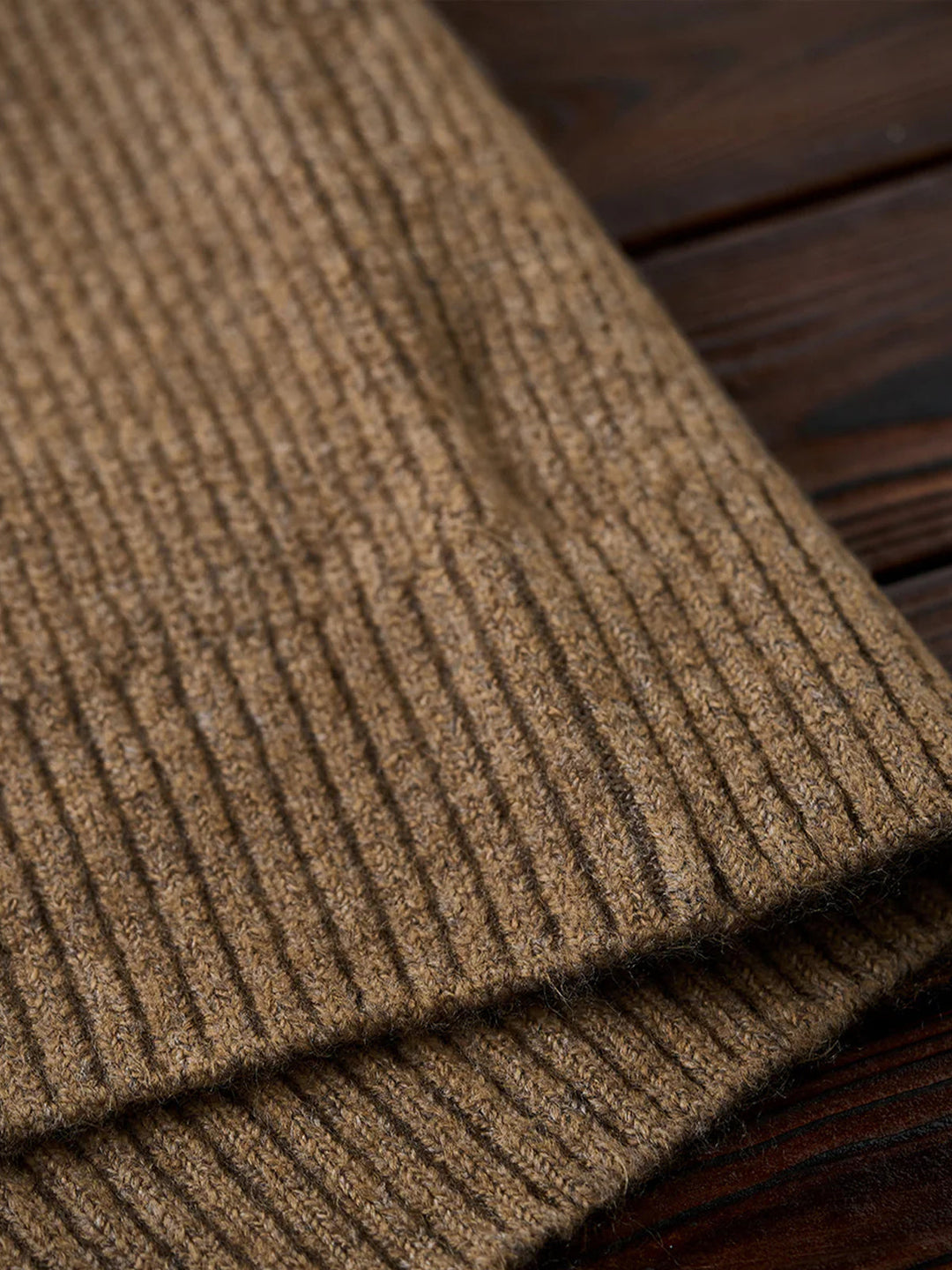 590g Heavyweight Polo-Collar Knit Sweater