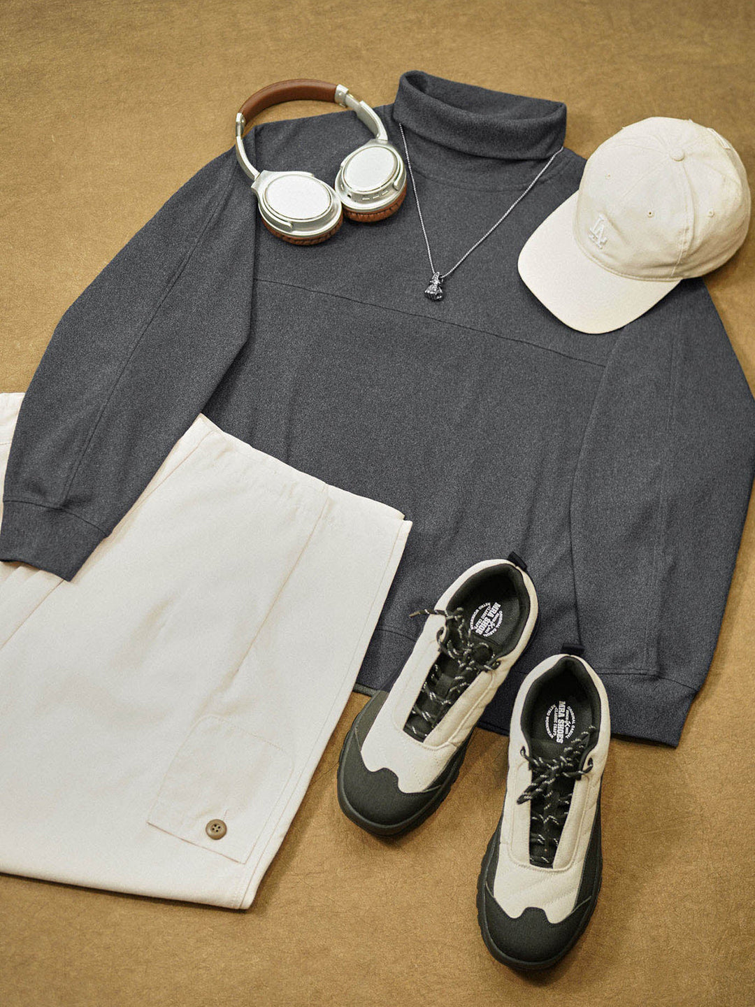 Plain 5-Color Dralon High Neck Sweatshirt