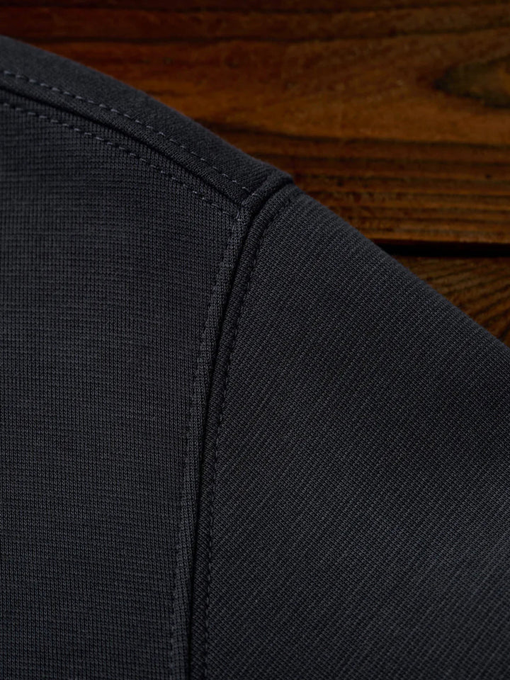 Air Layer Sweatshirt with Antique Bronze Half-Zip