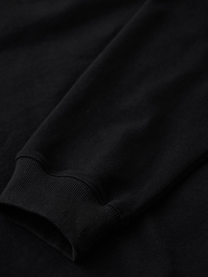 Karaku Embroidered Polo Sweatshirt with Jacquard Paisley Collar &amp; Placket