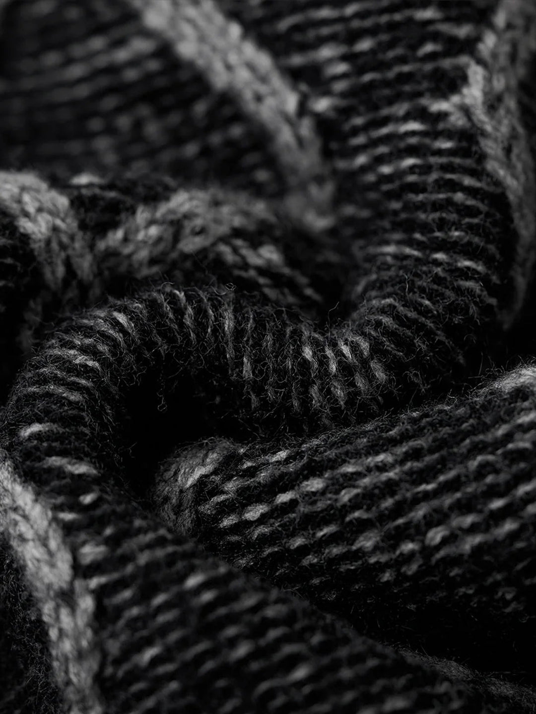 Crew Neck Sweater with Diamond Cable Knit Pattern