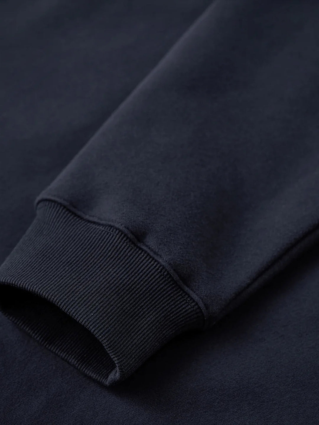 Brushed Fleece American Casual Heavyweight Navy Crewneck Sweatshirt
