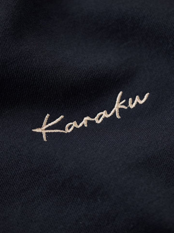 Faux-Layered Stripe Shirt &amp; Embroidered Crewneck Sweatshirt