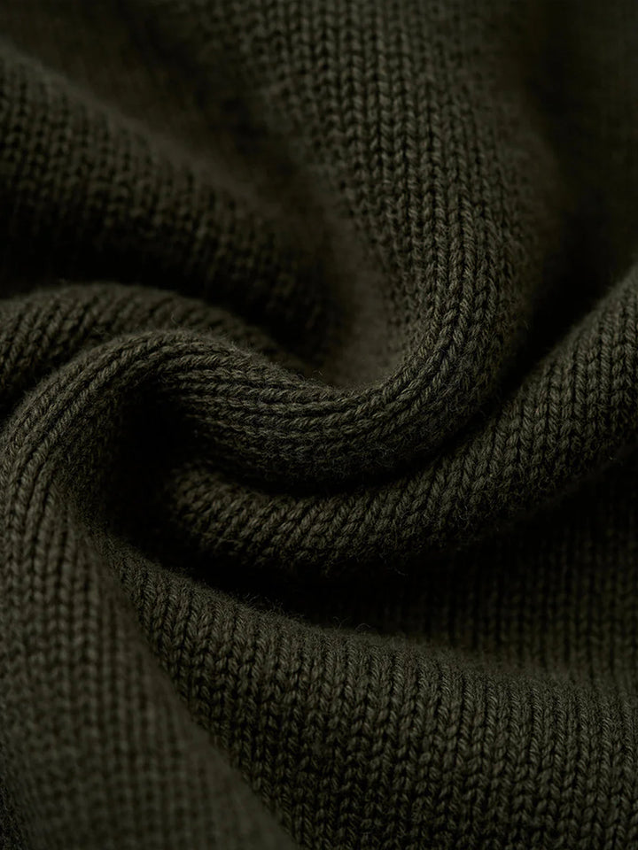 Button-Up Stand Collar Knit Cardigan