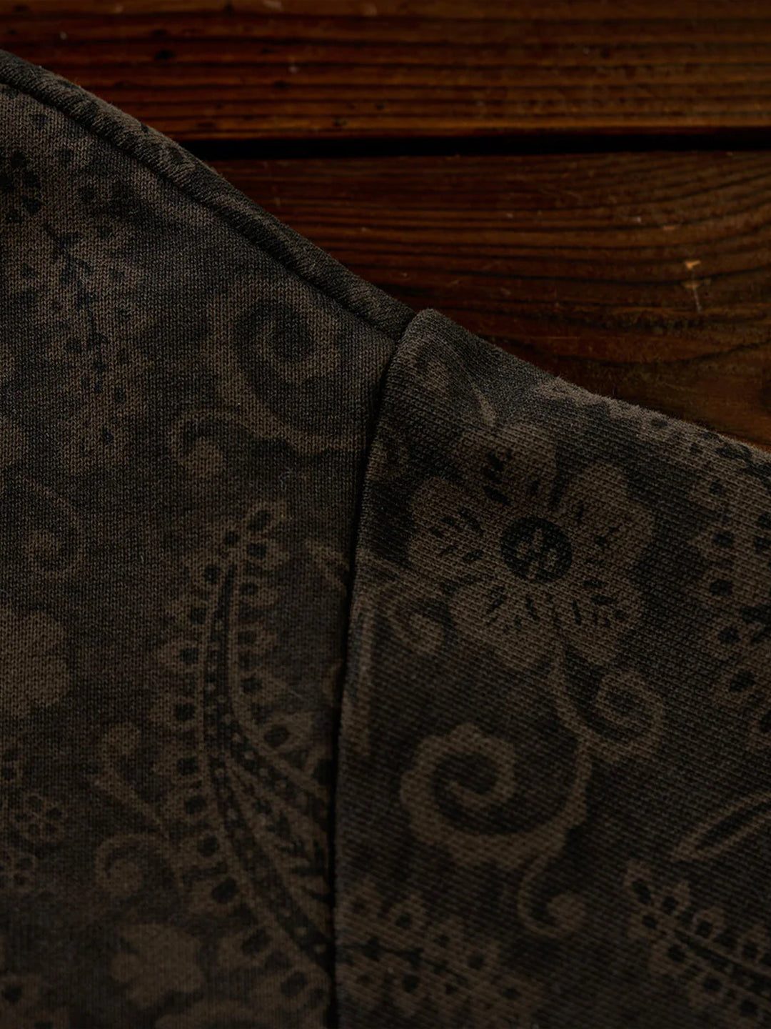 Washed Paisley All-Over Half-Button Sweatshirt