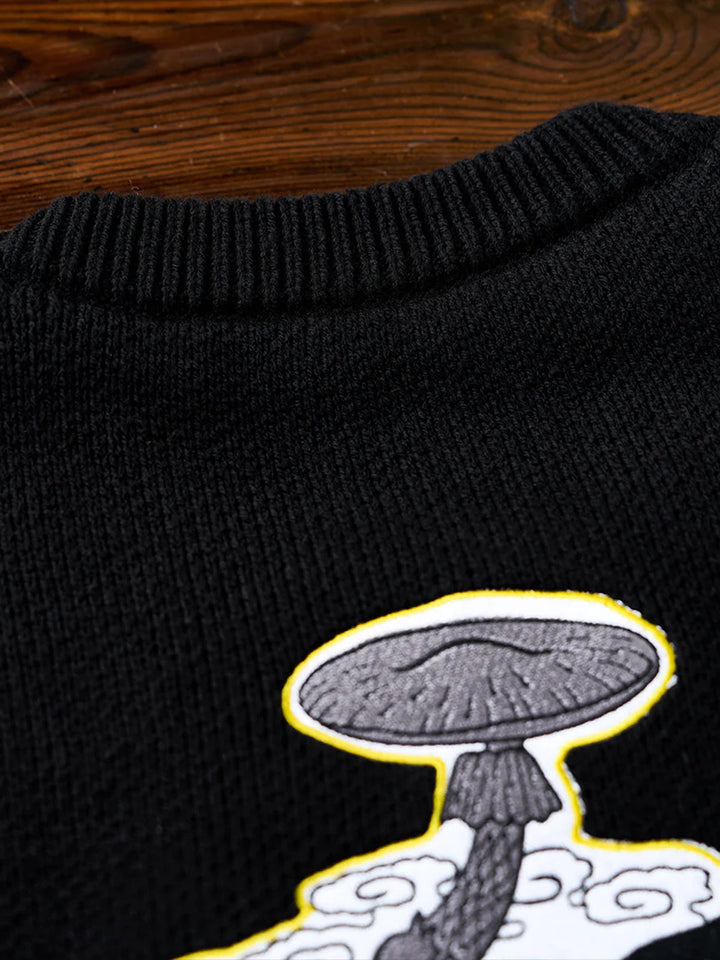 KARAKU × Ayako Ishiguro “Poison Ivy Mushroom” Embroidered Knit Sweater