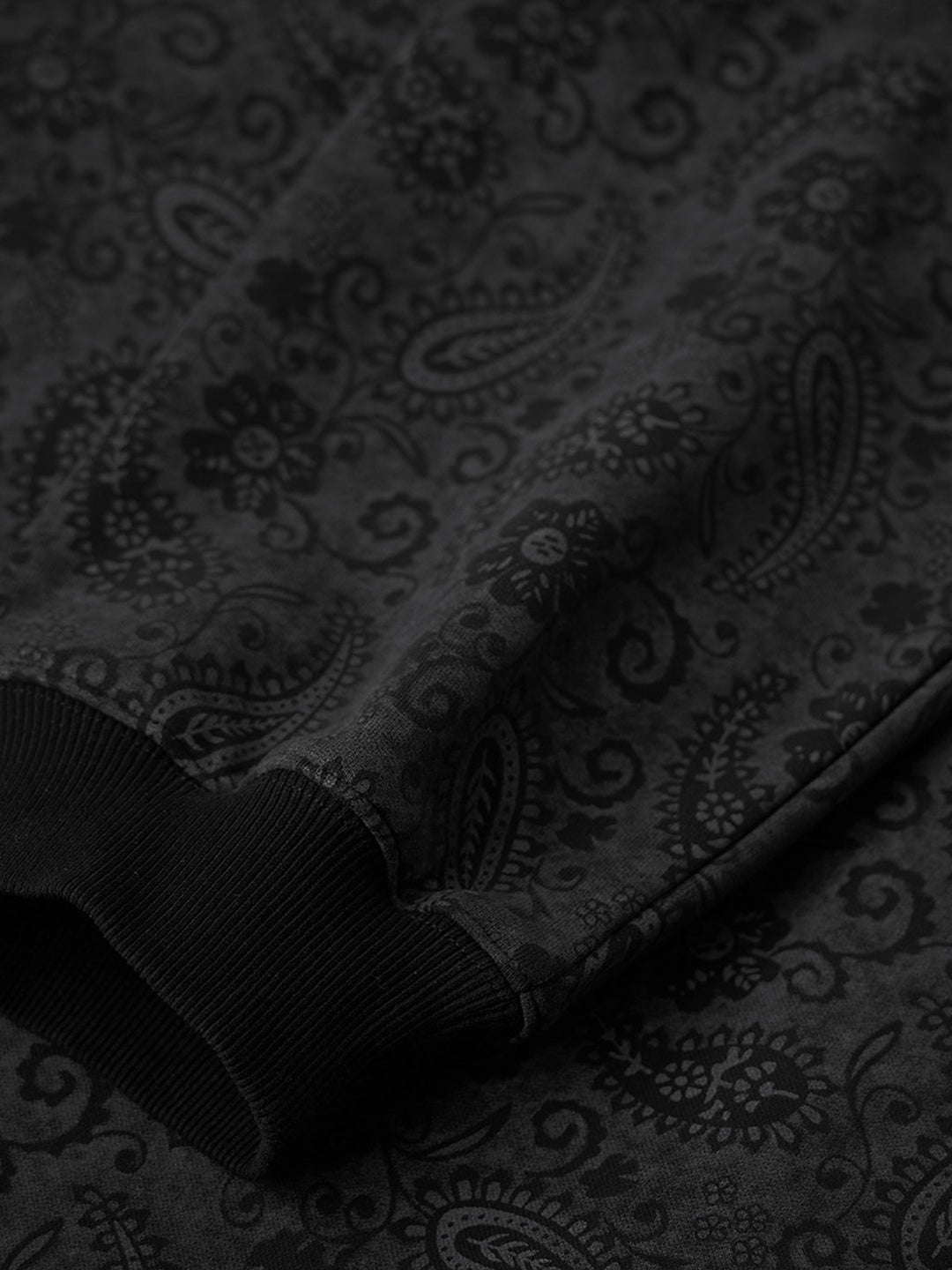 “KaraKu” Embroidered Logo Paisley-Print Cotton Hoodie