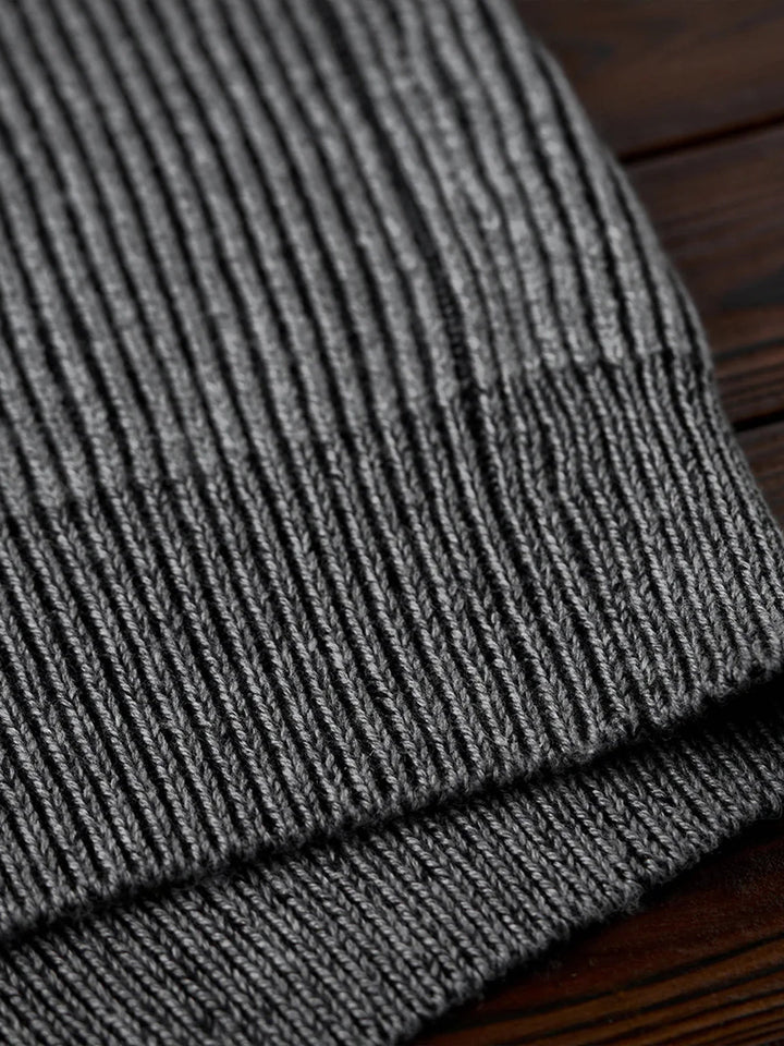 Wool-Blend Ribbed Knit Sweater