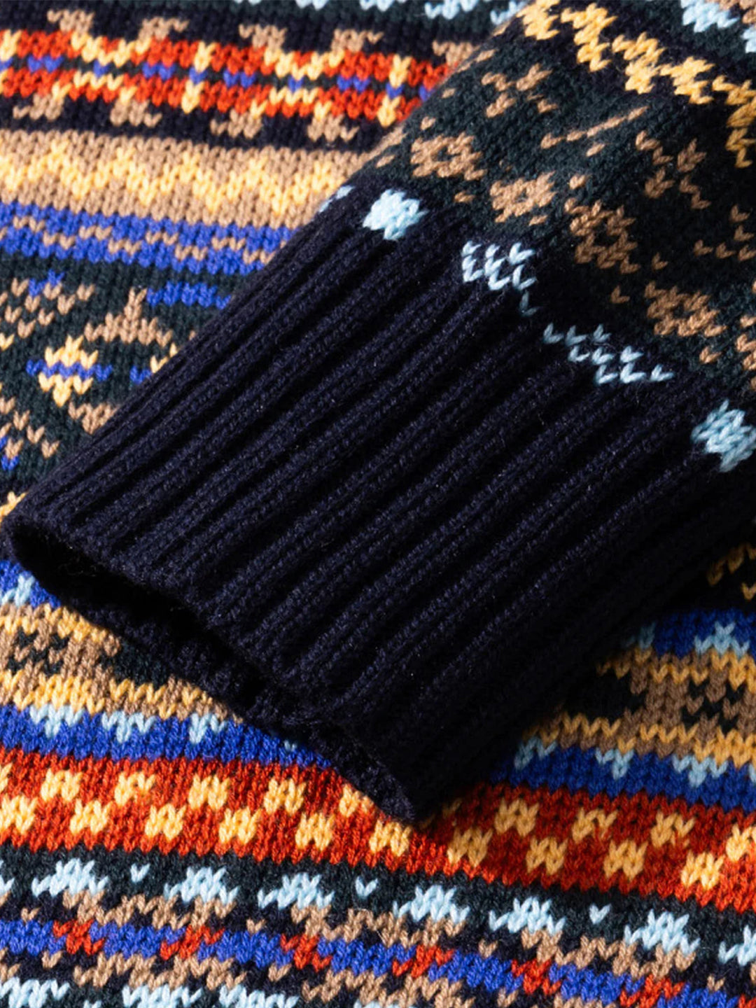 Wool-Blend Fair Isle Jacquard Knit Sweater