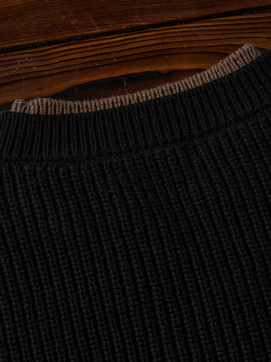 "STAY TRUE" Color-Block Layered Knit Sweater