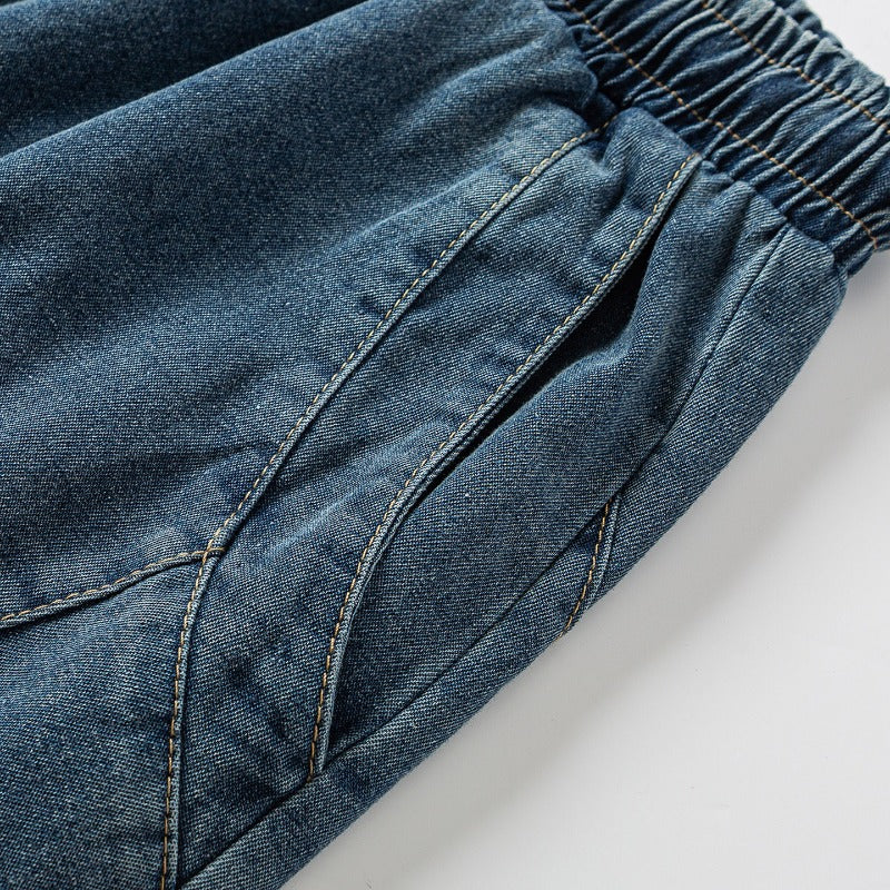 Washed Cotton Loose Wide Leg Lantern Pants