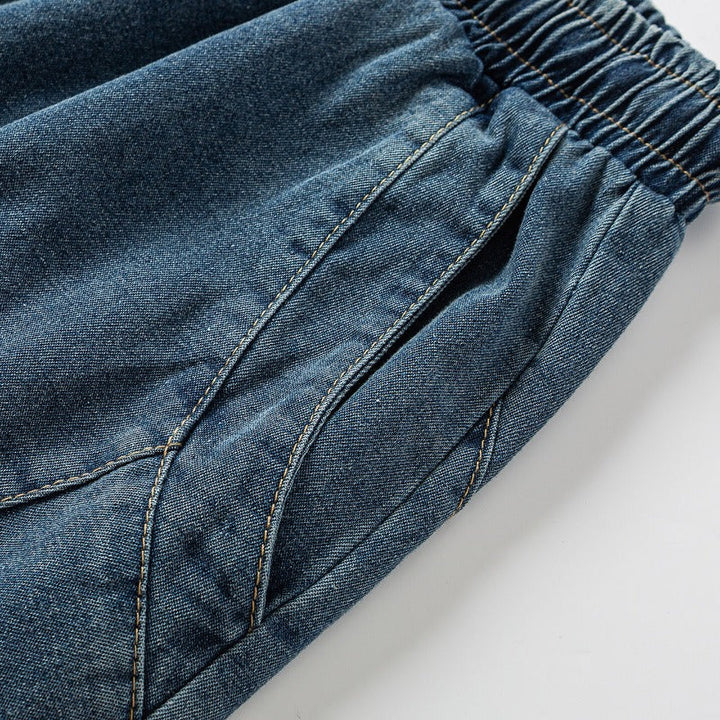 Washed Cotton Loose Wide Leg Lantern Pants
