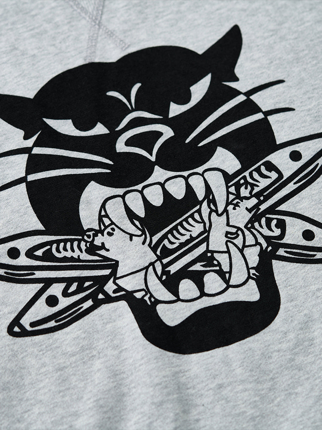 Military Style Shuttle Bomber Leopard American Vintage Crewneck Sweatshirt