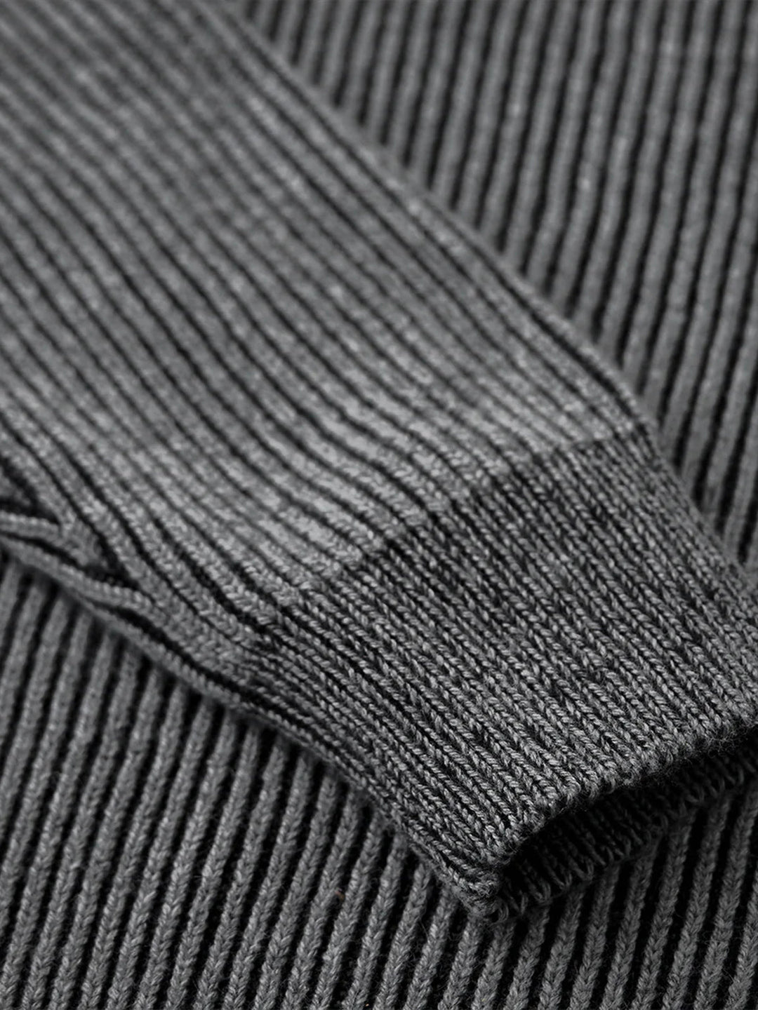 Wool-Blend Ribbed Knit Sweater