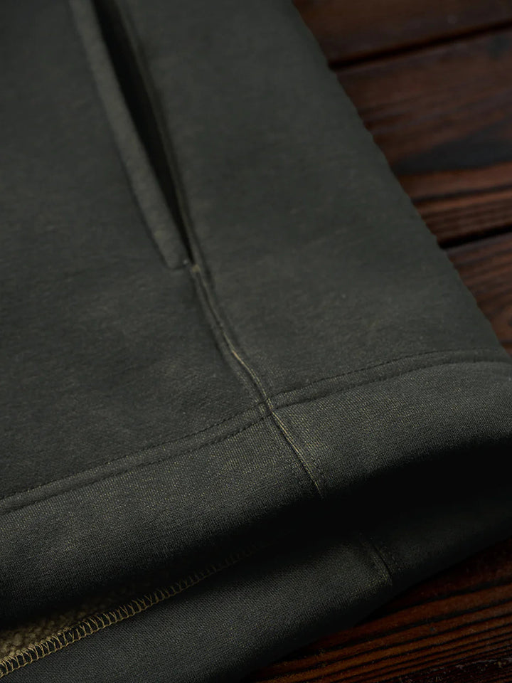 “STAY TRUE” Embroidered Patch Fleece-Lined Utility Hoodie